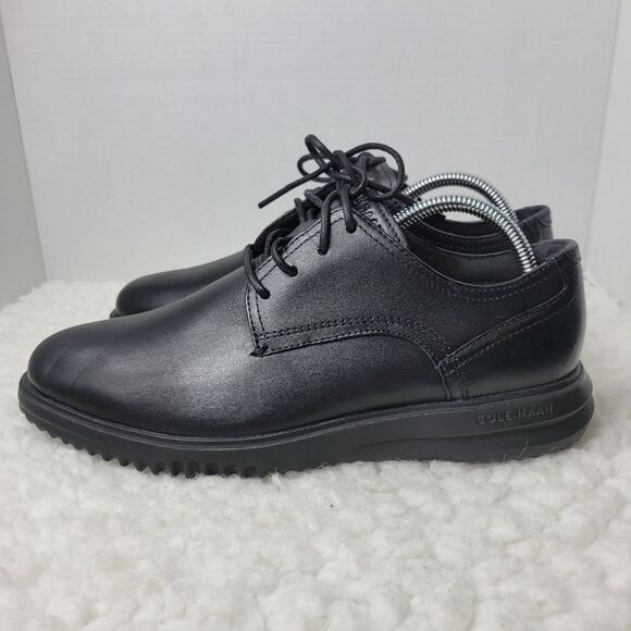 Cole Haan Grand+ Plain Toe Men\'s 8.5 Oxford Black Leather Shoes C38222 main image 9